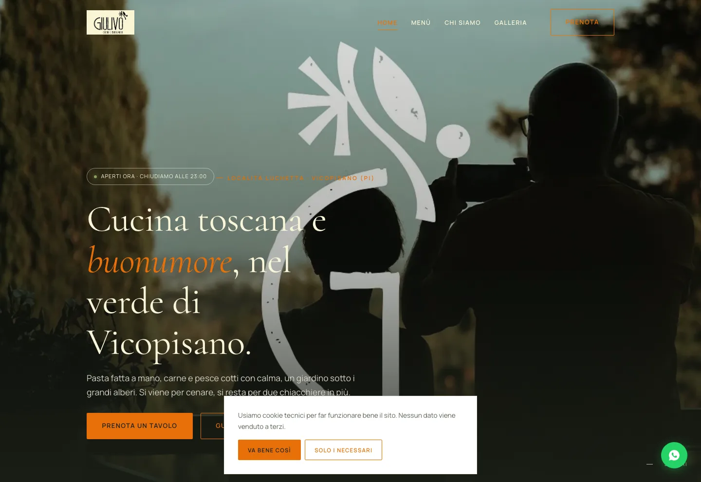 Screenshot desktop del sito Giulivo