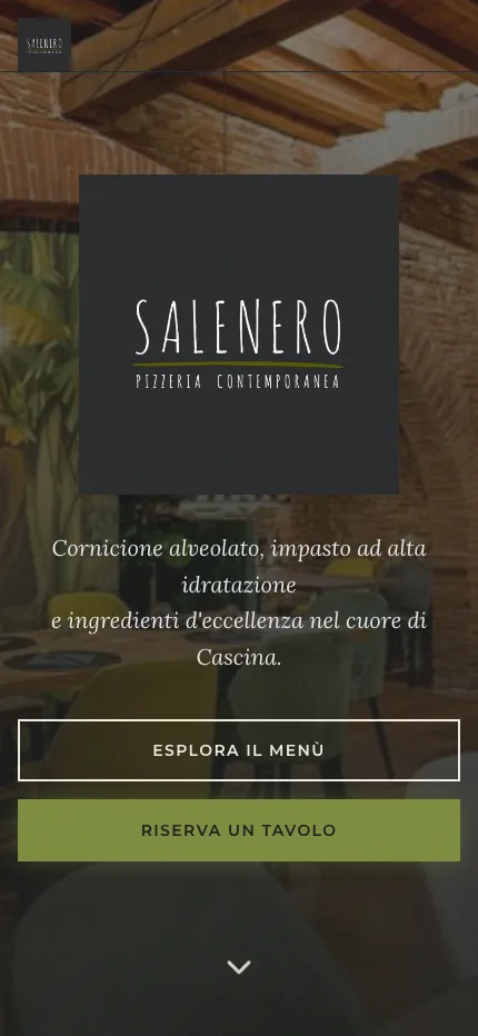 Screenshot smartphone del sito Sale Nero